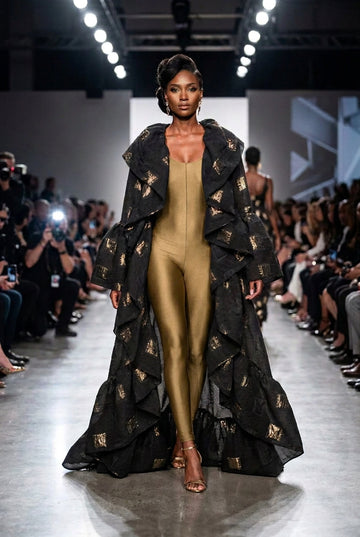 Black/Gold Print Duster