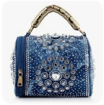 Denim Luxury Bling Handbag
