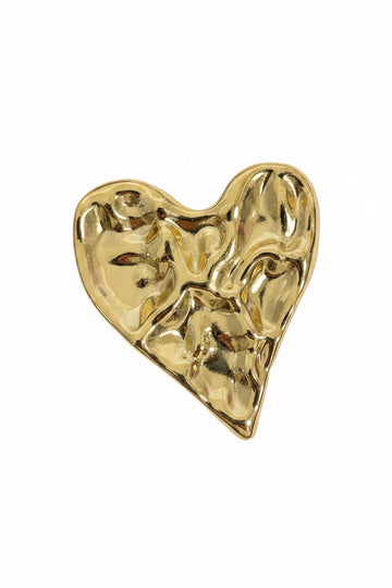 Gold Heart Broach