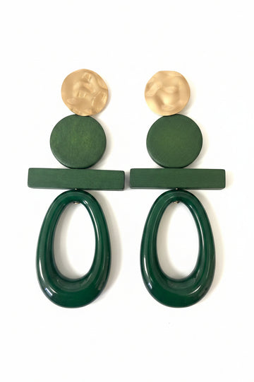 Oval Wooden Earrings