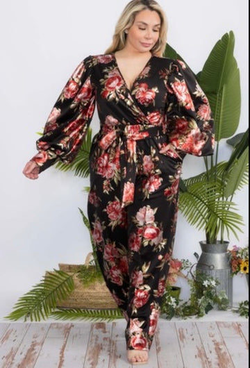 RED Rose Print Jumper