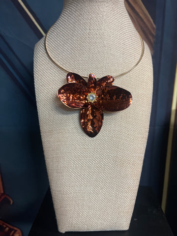 Rust Leaf Necklace
