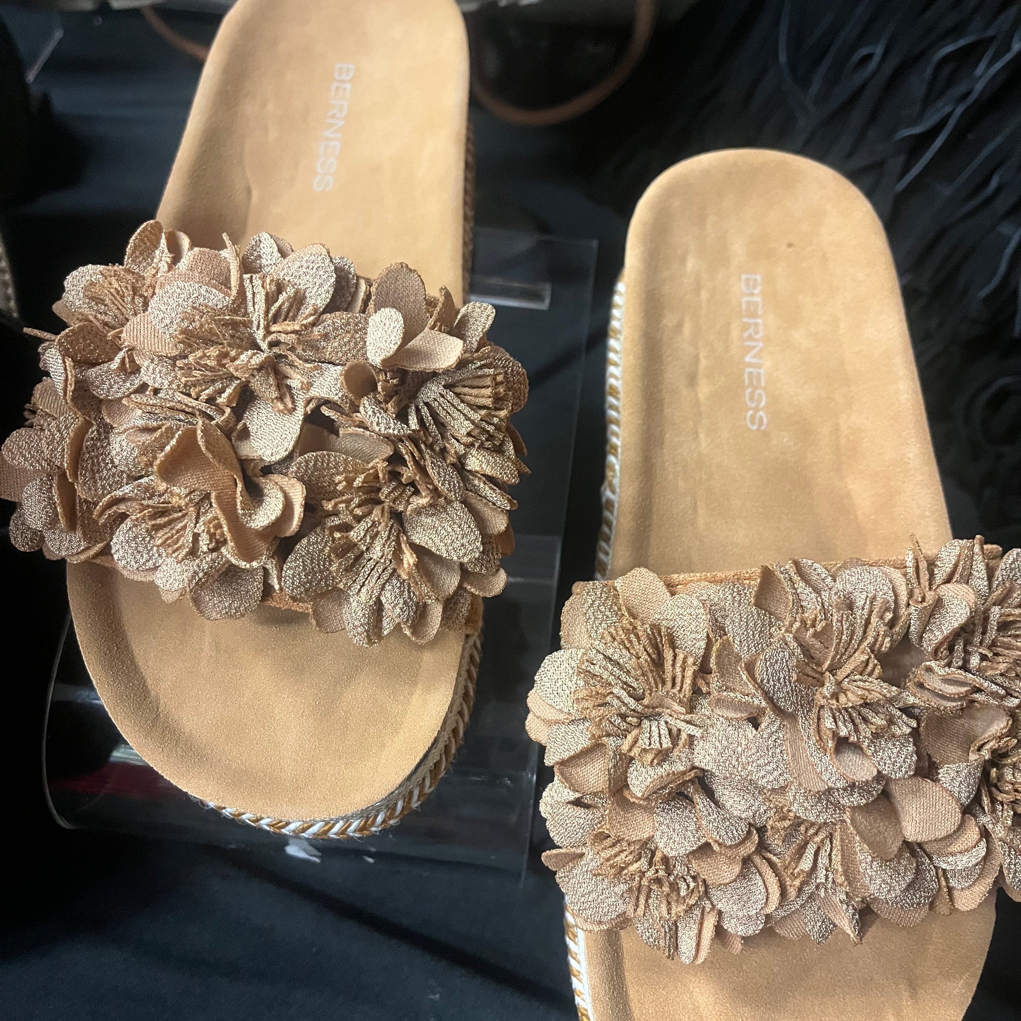 Brown Flower Sandals