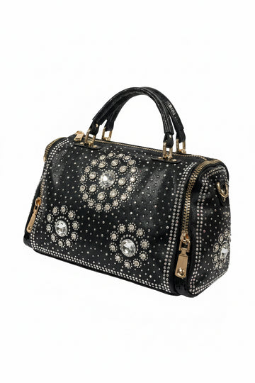 Black Rhinestone Handbag