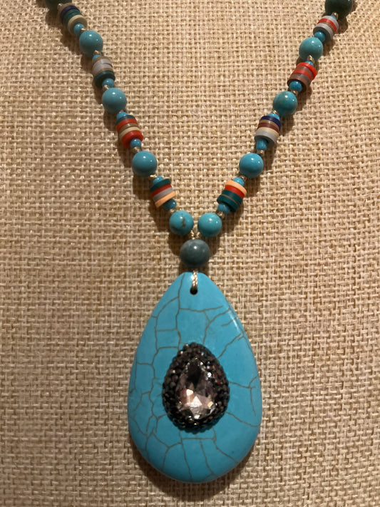 Beaded Turquoise Necklace