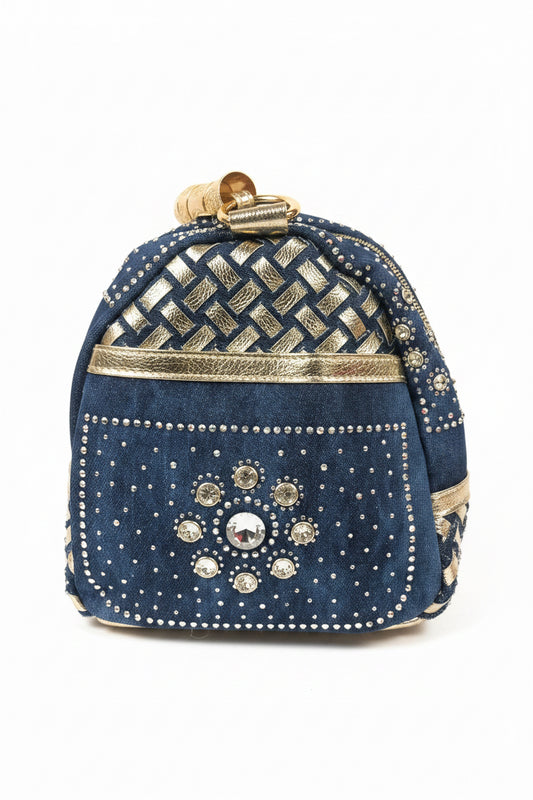 Dark Denim Bling Bag