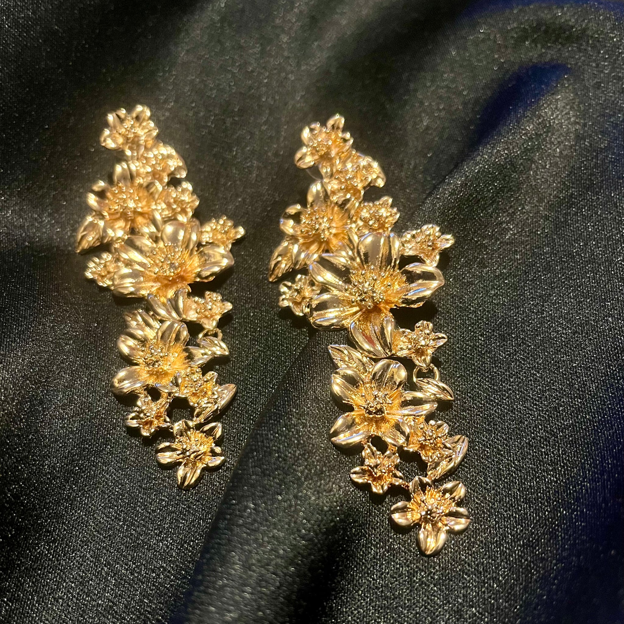 Gold Flower Earrings