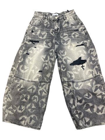 Blk/Grey Butterfly Jeans