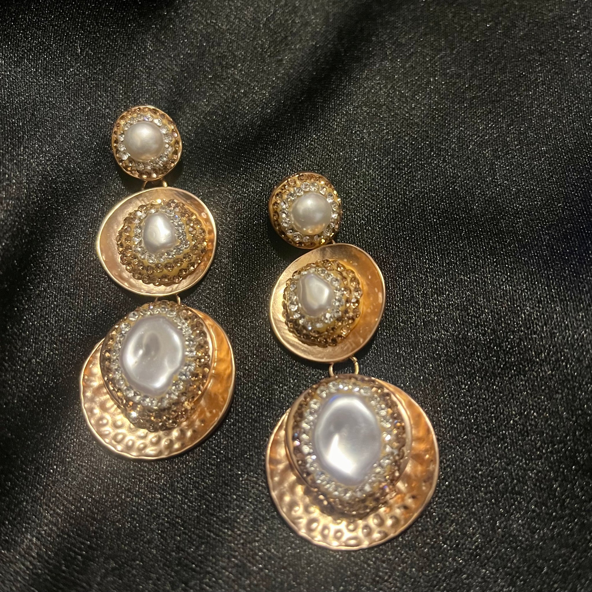 Pearl/Rhinestone Earrings