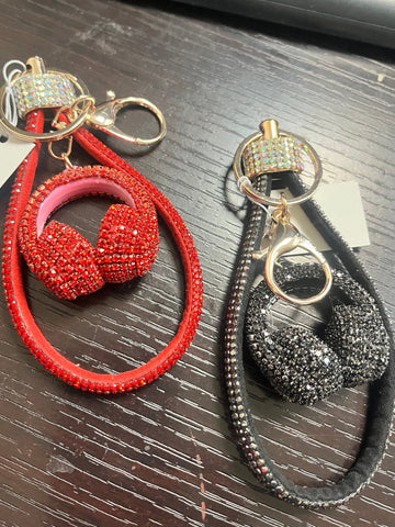 Bling Headphone Keychain