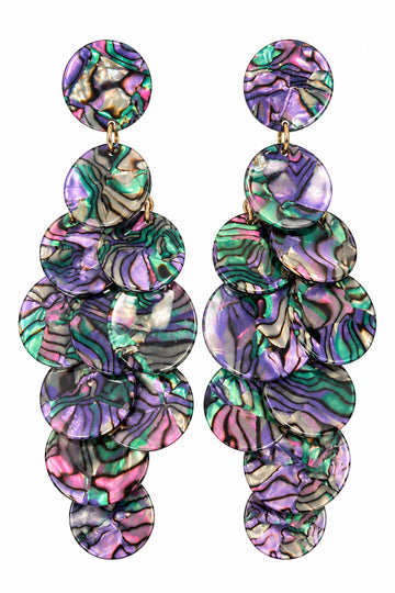 Purple Print Earrings