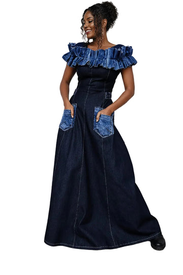 2 TONE Denim Maxi