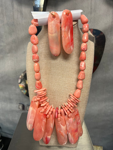 EARTHY ACRYLIC NECKLACE SET