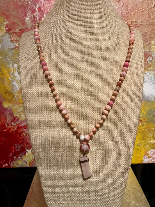 Pink Beaded Necklace