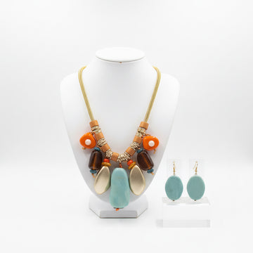 Chunky Turquoise Necklace Set