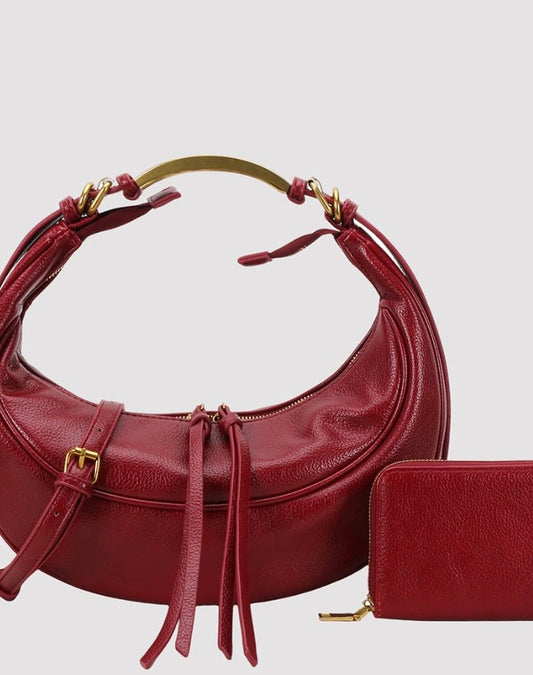 SM Vegan Leather Hobo Bag