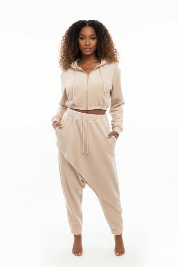 Tan 2PC Crossover Jogger Set