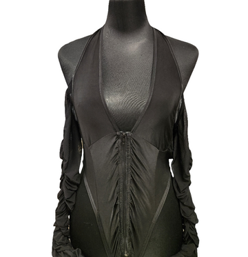 BLACK Semi Sheer Top
