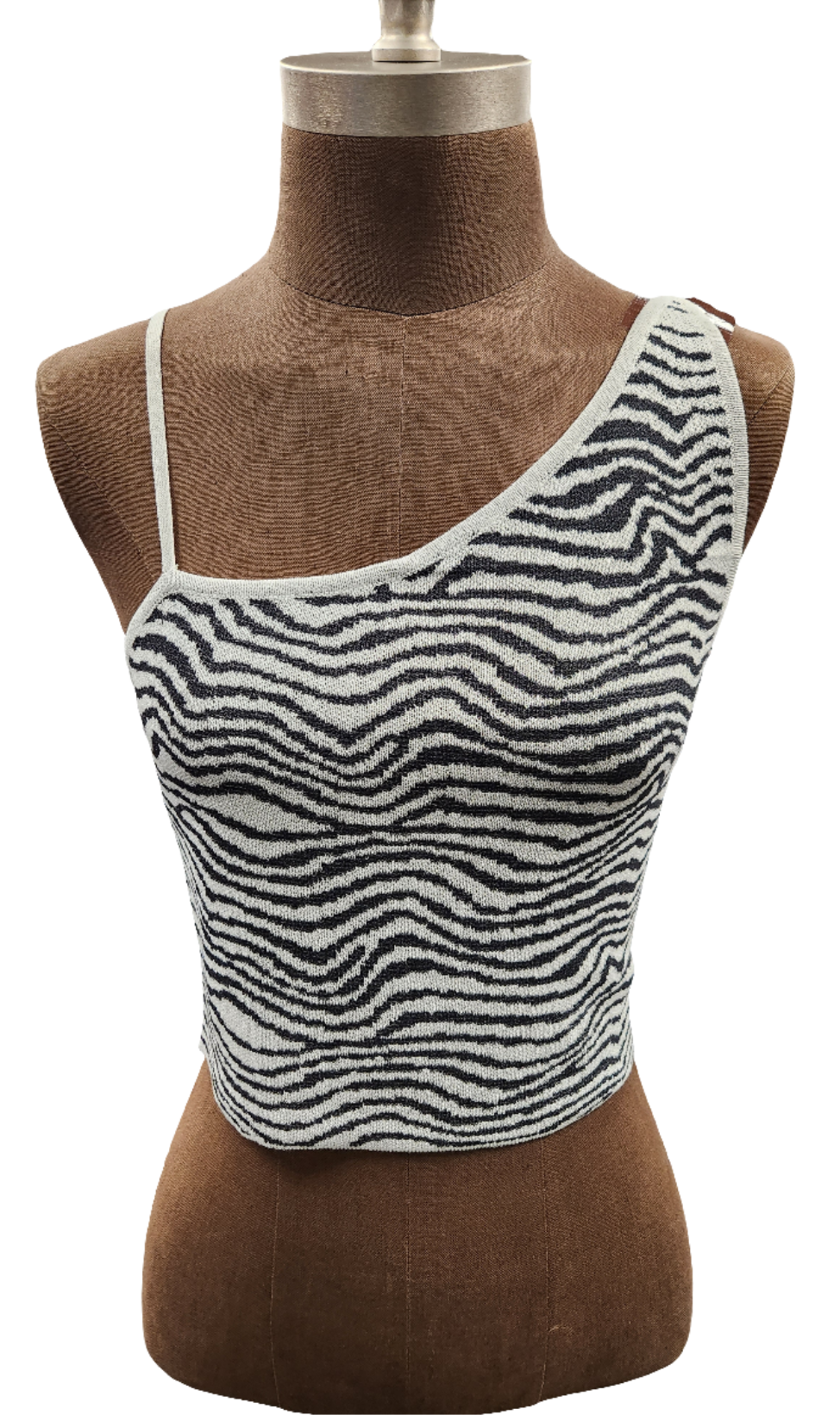 Muted Zebra Knit Tank