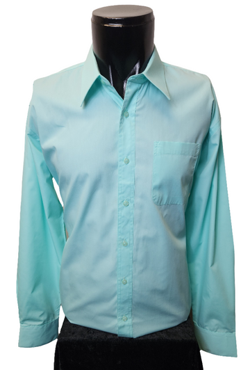 Mens Aqua Button Down