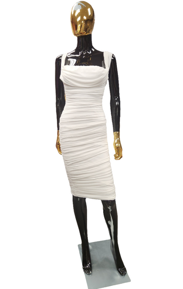 White Dress W/Ruching