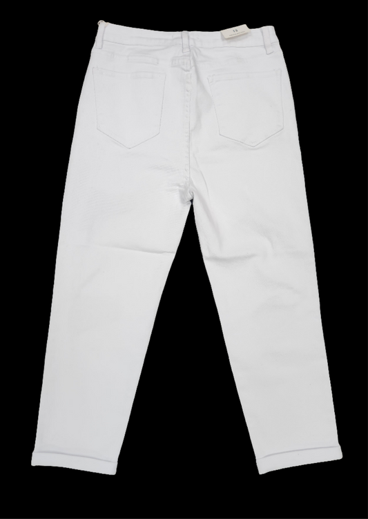 White AB Boyfriend Jeans