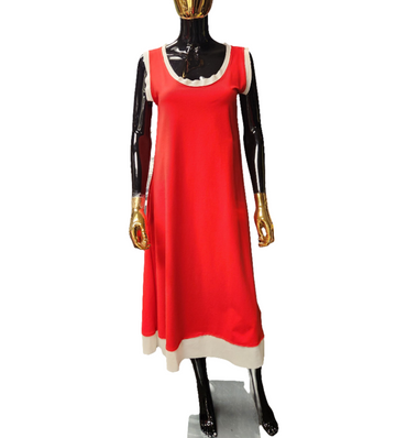 Red Dress W/White Trim