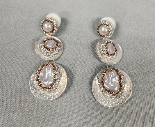 Pearl/Rhinestone Earrings