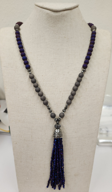 Purple Tassel Necklace