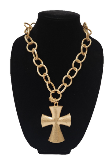 Matte Cross Necklace