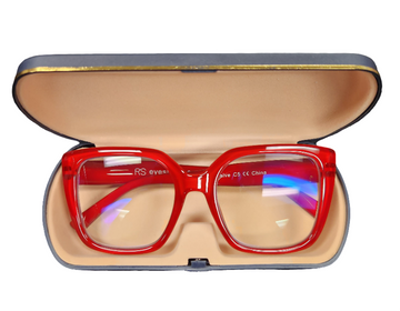 RED PROGRESSIVE READING GLASSES