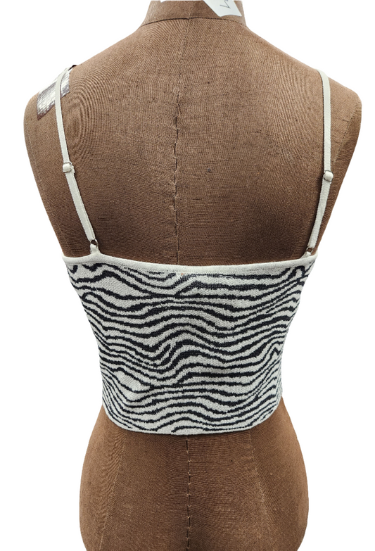 Muted Zebra Knit Tank