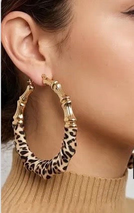 Animal Hoop Earrings
