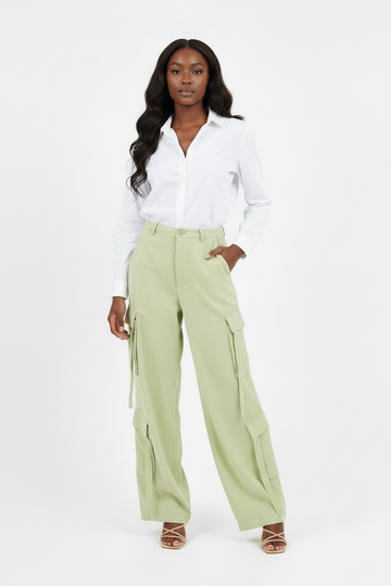 Green Cargo/Linen Pants