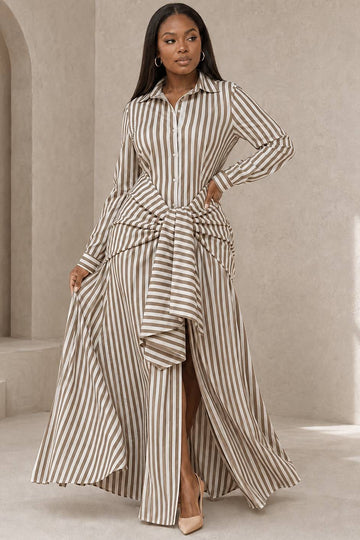 Tan Stripe Top/Dress