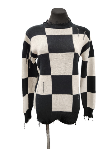 Black/White Checker Sweater