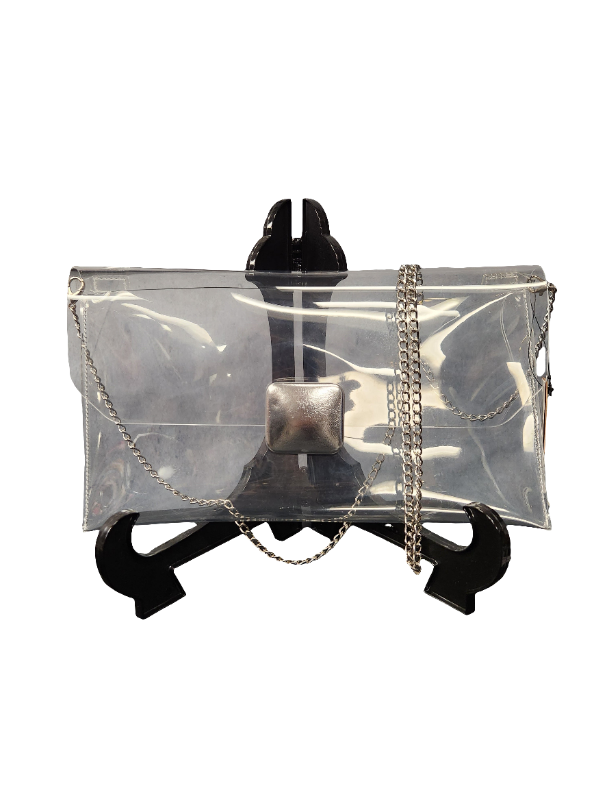 Clear Clutch w/Chain Strap