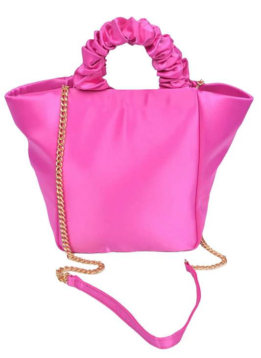 Satin Tote w/Scrunchie Handle