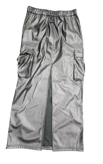 Black Faux Leather Skirt