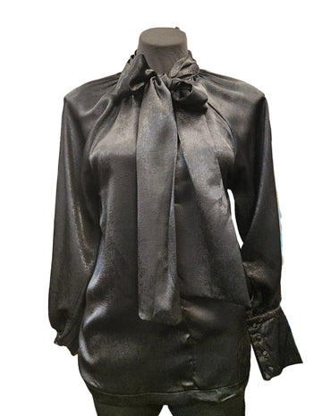Silky Black Blouse