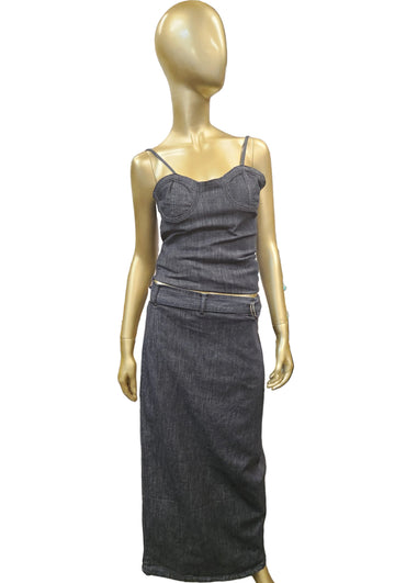 2PC Denim Dress