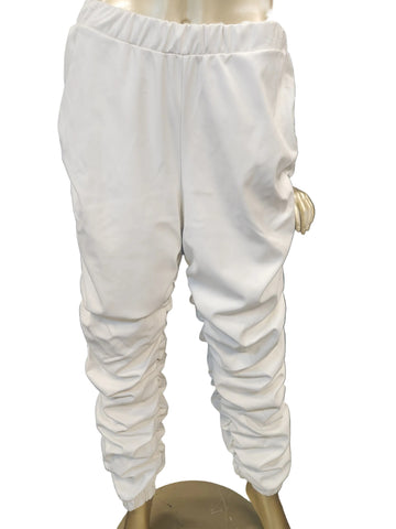 Faux Leather Scrunchy Pants
