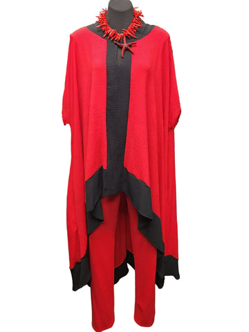 LONG Red/BLACK 2PC