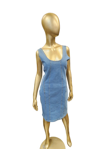 Denim Strapless Dress
