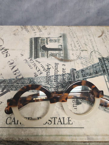BROWN Round Fashion Glasses