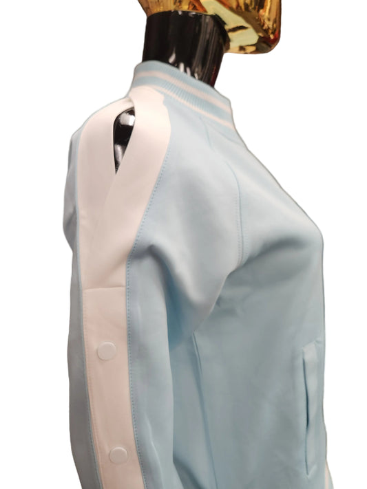 Soft Blue Sweatsuit W/White Trim