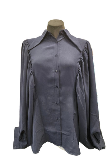 Navy Oversize Sleeve Top