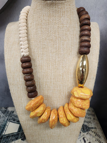 Mustard/Brown Necklace