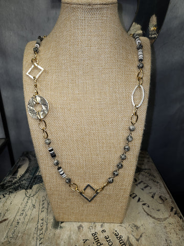 Silver/Gold Beaded Necklace