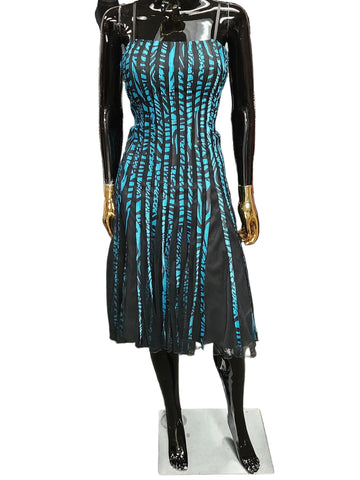 Teal/Black Dress